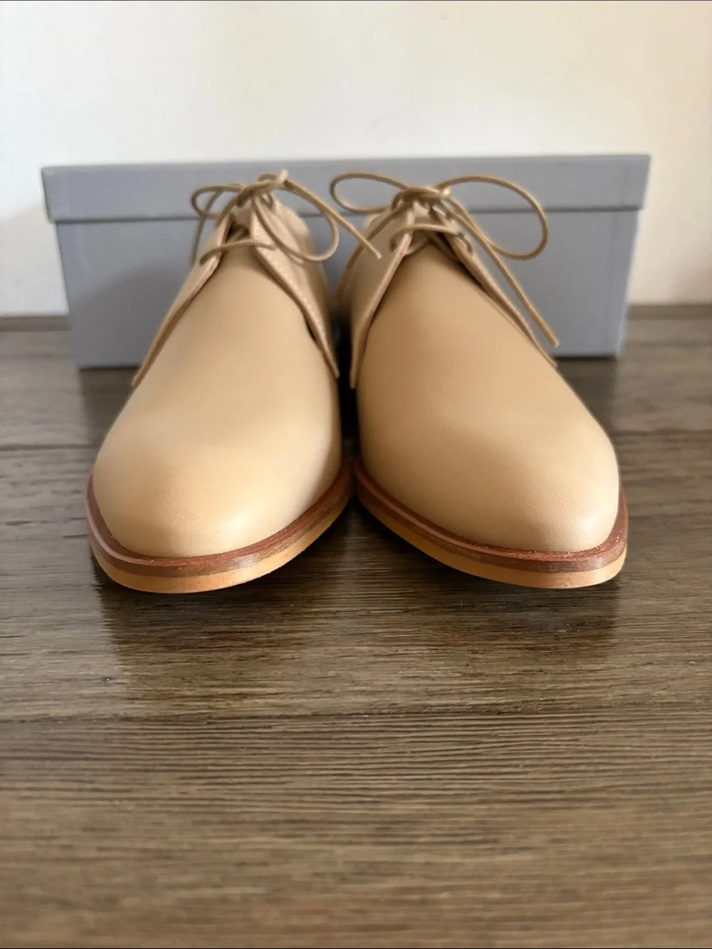 NIB [Everlane] The Modern Oxford Italian Leather Lace Up Shoes Blush Women’s 6.5 - Picture 6 of 15
